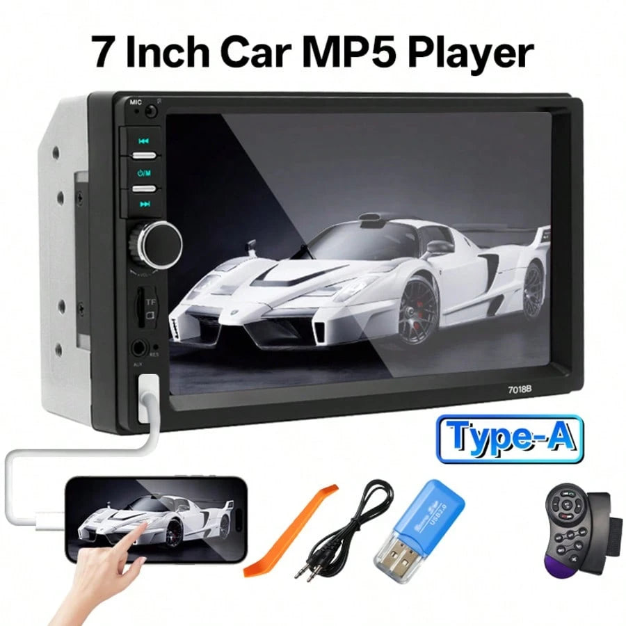 7 Inch 1 Din Car Radio MP5 Multimedia Player Touch Screen FM Aux Input USB Mirror Link Universal Autoradio
