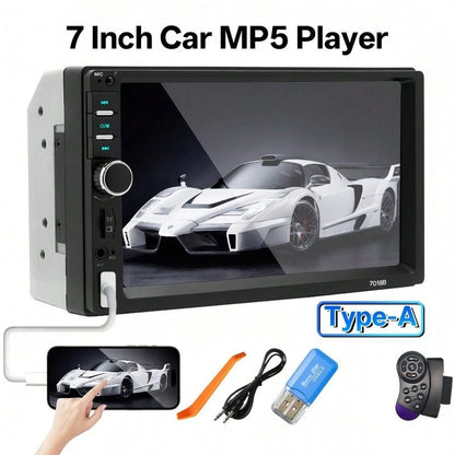 7 Inch 1 Din Car Radio MP5 Multimedia Player Touch Screen FM Aux Input USB Mirror Link Universal Autoradio