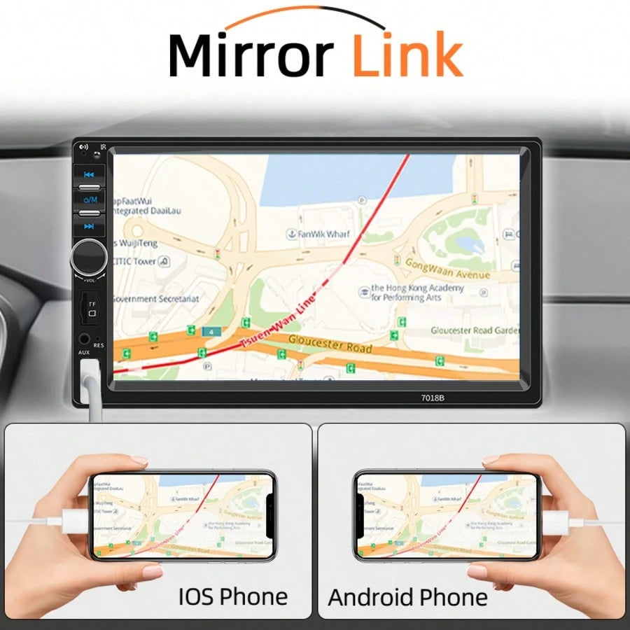 7 Inch 1 Din Car Radio MP5 Multimedia Player Touch Screen FM Aux Input USB Mirror Link Universal Autoradio
