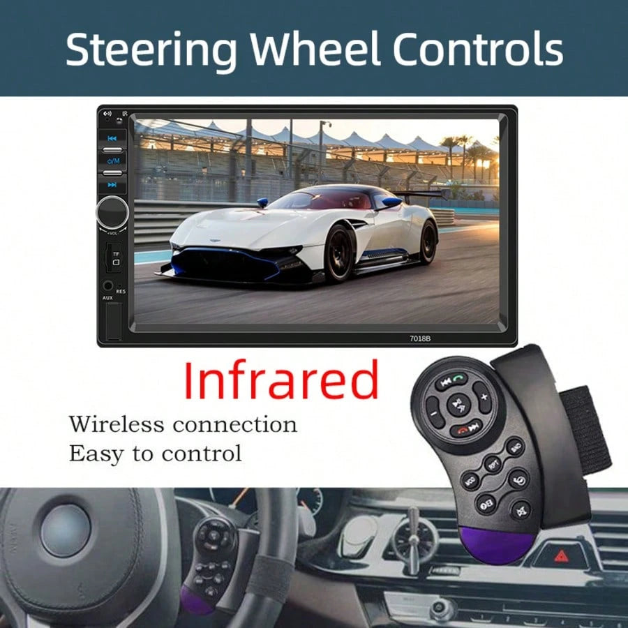 7 Inch 1 Din Car Radio MP5 Multimedia Player Touch Screen FM Aux Input USB Mirror Link Universal Autoradio