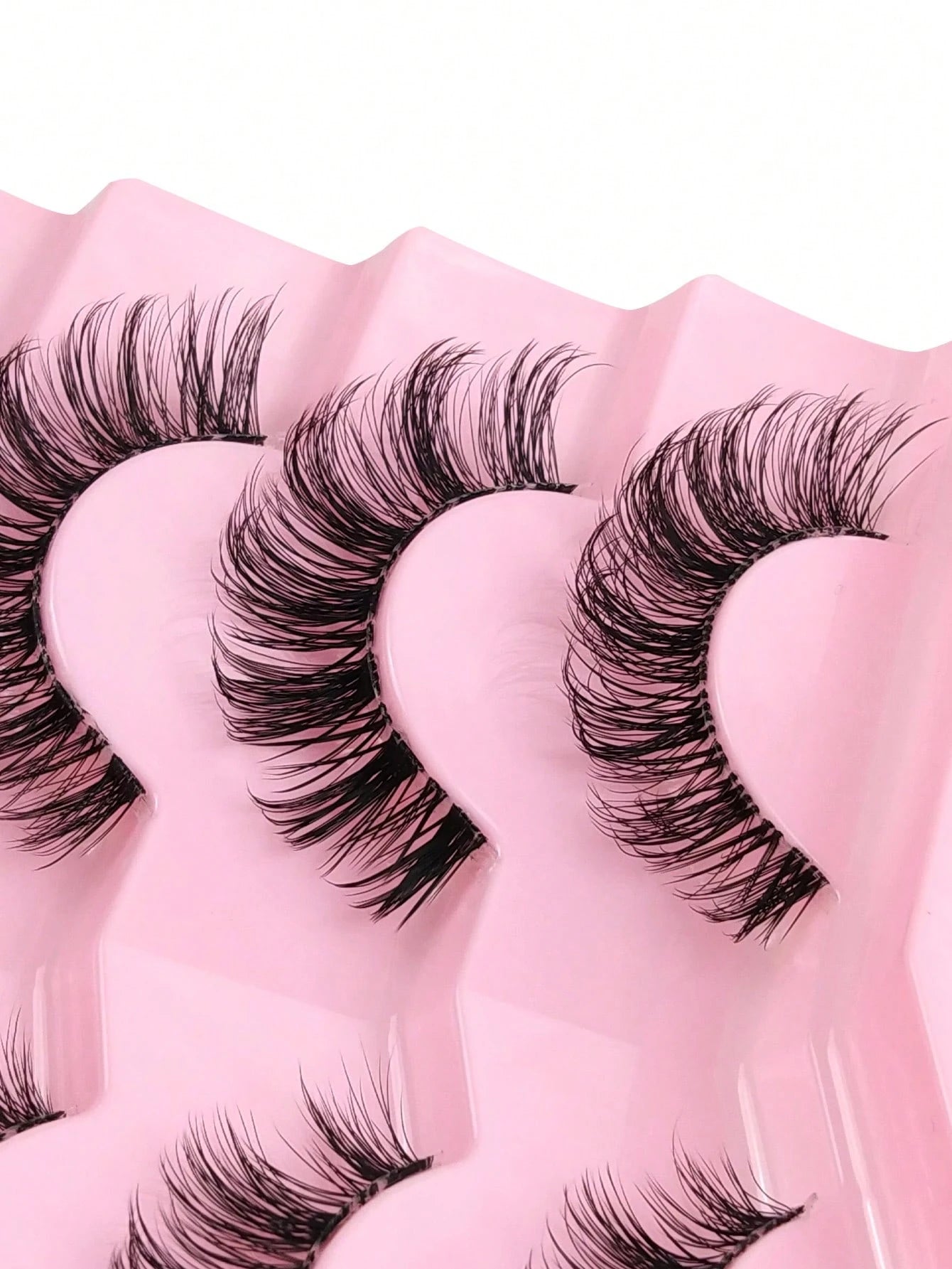 7 Pairs Fox Eye False Eyelashes Cat Eye Lashes Transparent Band Wispy Eyelashes Natural Look Long Faux Mink Lashes Strip Lashes Winged End Eye Elongated Eyelashes Faux Mink Eyelashes Makeup Strip Lash