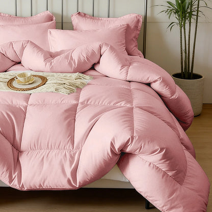 7-Pcs Or 5-Pcs Soft And Breathable Checkered Comforter Sets Queen, As A Family Gift. Includes Fitted Sheet, Flat Sheet, Pillowcase And Comforter, Bed In A Bag, A Luxurious Bedding Set, Machine Washabl