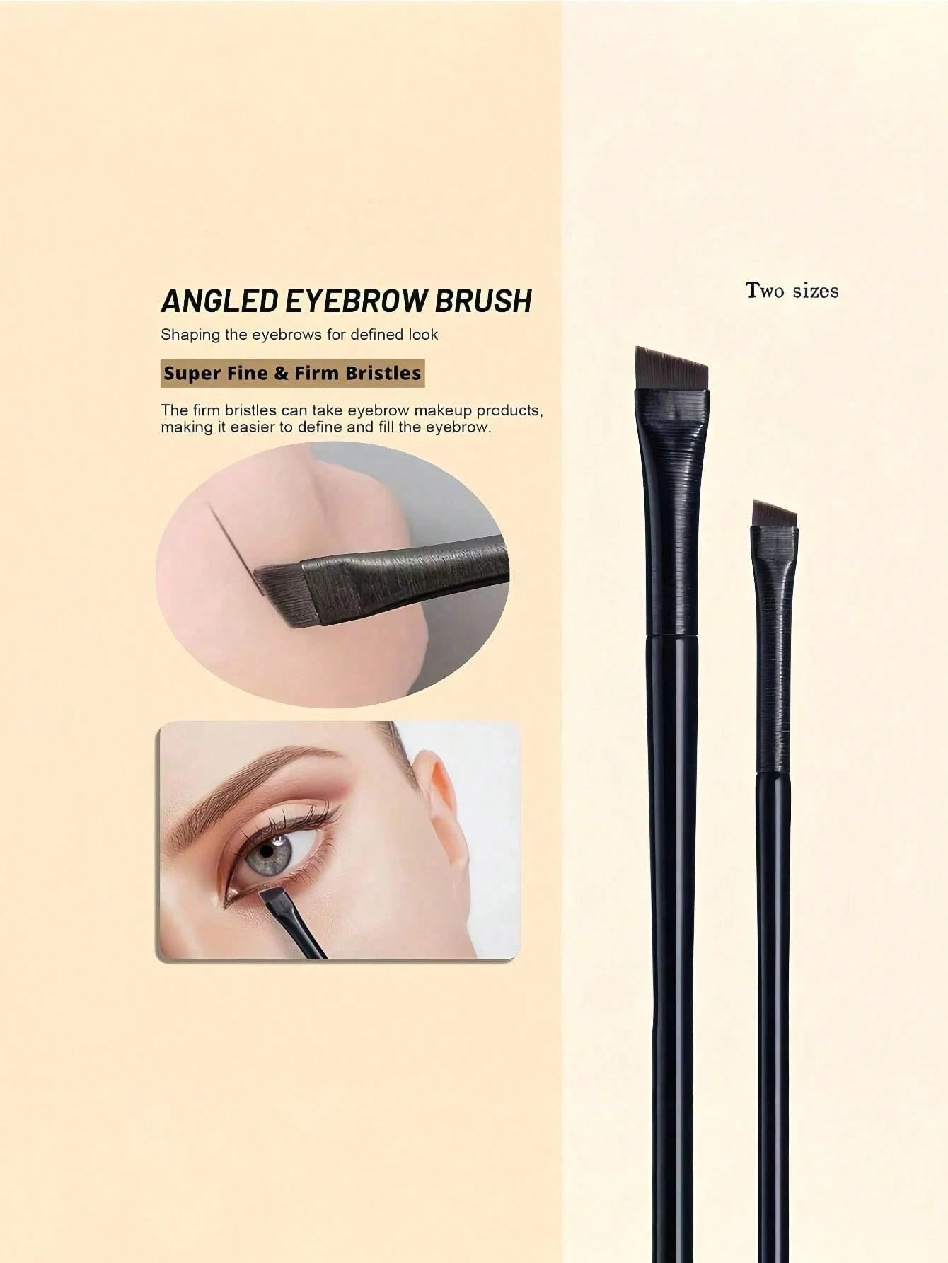 7pcs Precise Eye Makeup Brush Set, Including 1 Crescent Eyeliner Brush, 1 Angled Eyeliner Brush, And 1 Professional Eyebrow Brush. Long Handle Double-Sided Makeup Brushes, Suitable For Sensitive And D