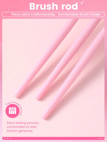 7pcs/Set Pink Eye Stick Mascara Brush, Suitable For Eyebrow And Eyelash Growth, Reusable, Can Be Used As Eyebrow Brush, Eyeshadow Brush, Etc.