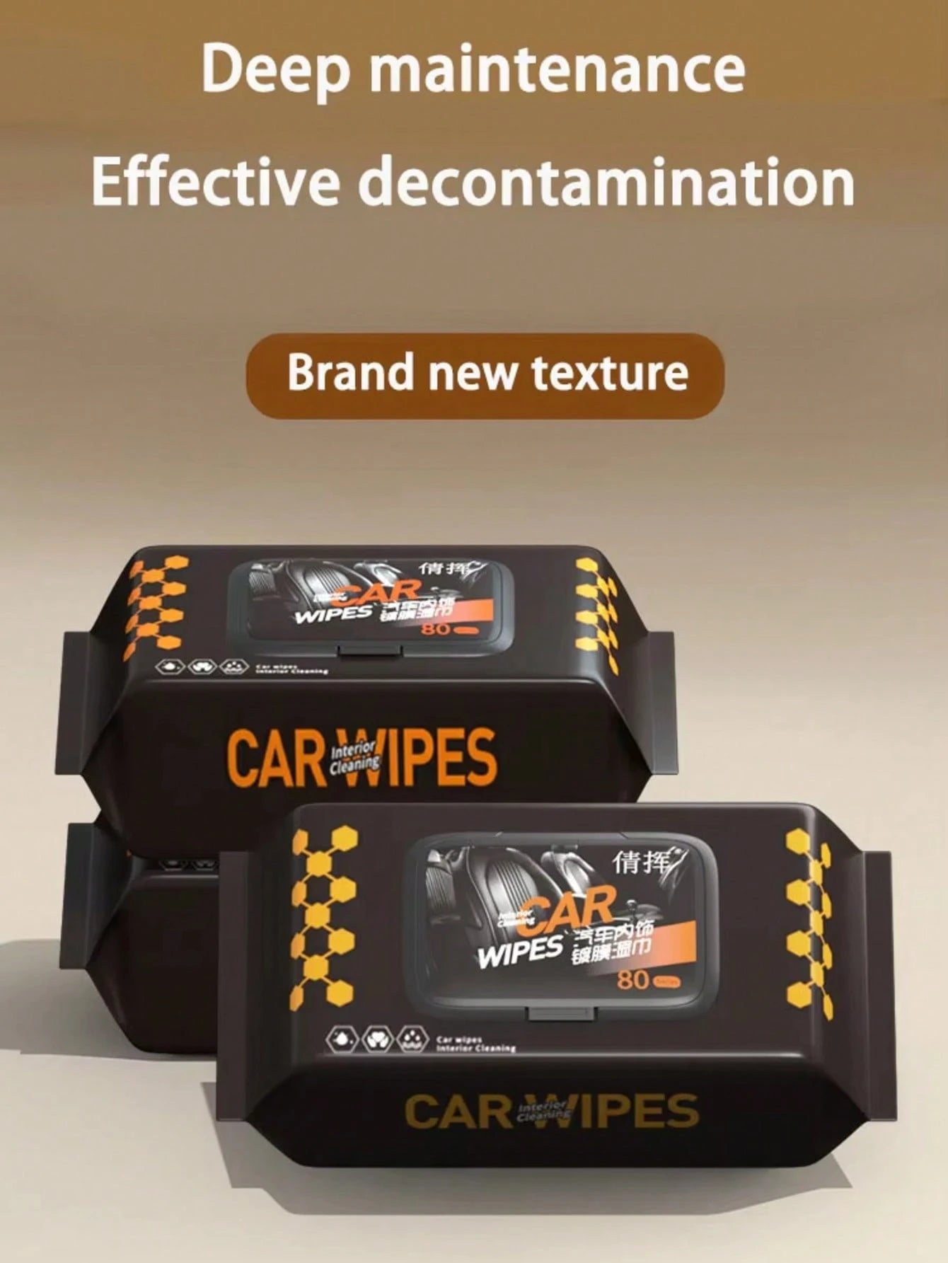 80/15pcs Car Interior Cleaning Wet Wipes- For Leather Cleaning & Care, Stain Removal, No Residue, Car Cleaning Wipes