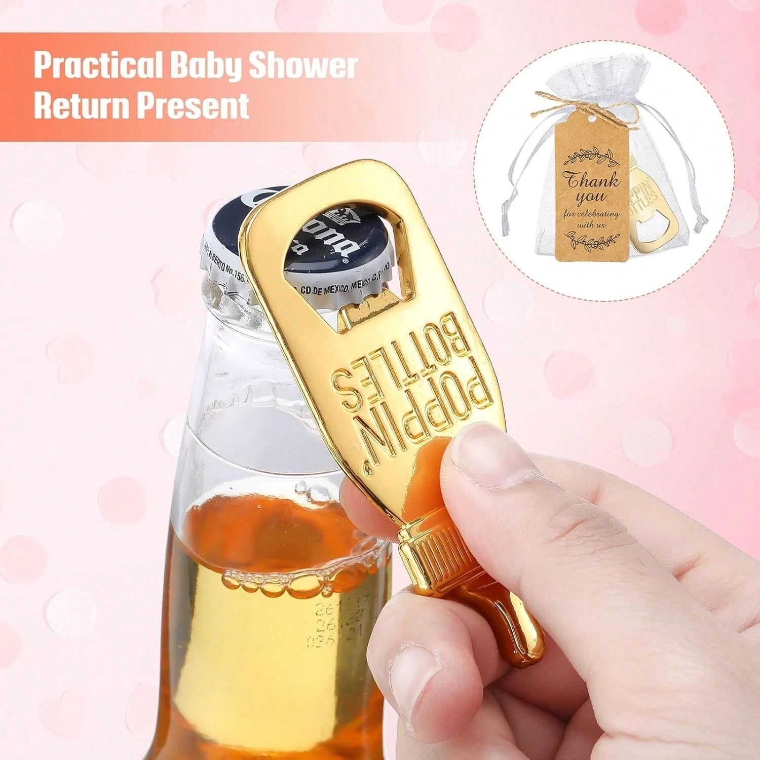 80pcs Baby Shower Party Favor Bottle Openers, Baby Shower Party Guest Favors, Unisex Baby Shower Party Favor Keychains