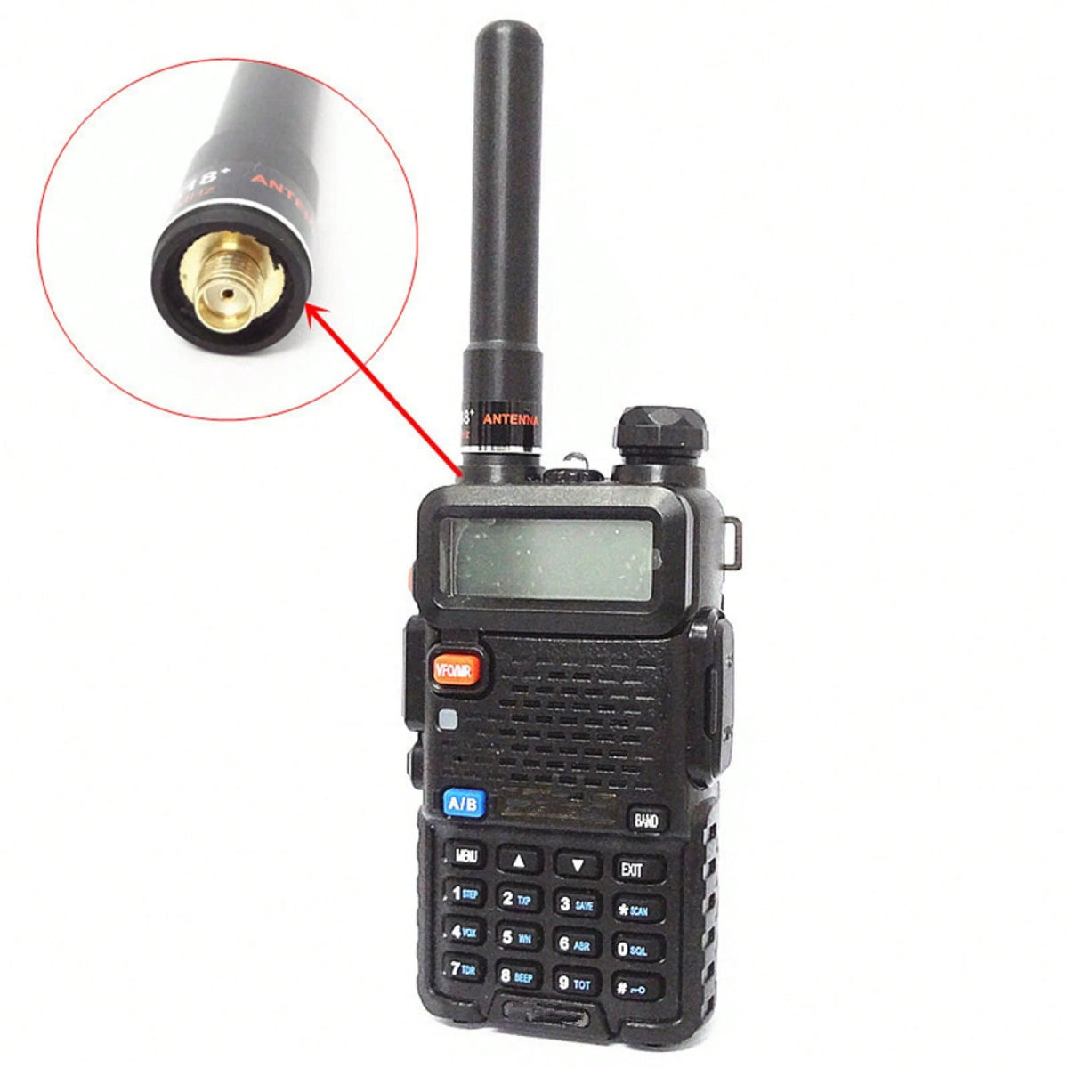 8cm/3" Length 145/435MHz UV Dual Band High Gain Walkie Talkie SMA-Female Antenna
