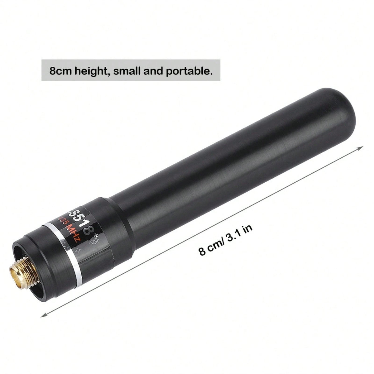 8cm/3" Length 145/435MHz UV Dual Band High Gain Walkie Talkie SMA-Female Antenna