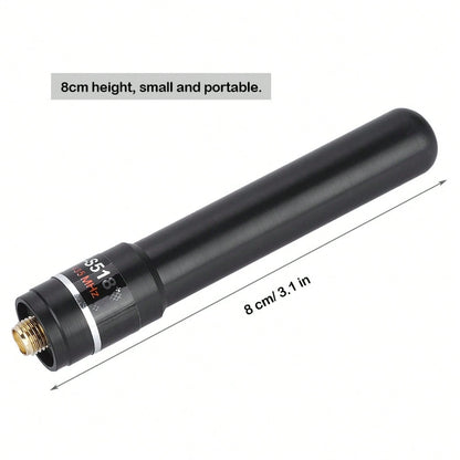 8cm/3" Length 145/435MHz UV Dual Band High Gain Walkie Talkie SMA-Female Antenna