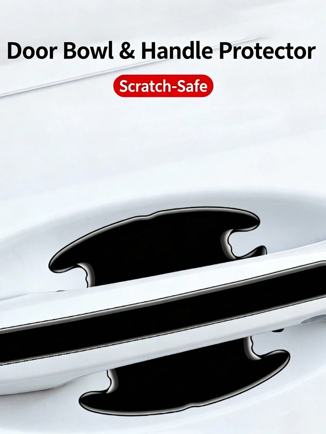 8pcs Epoxy Carbon Fiber Door Handle Protector Film- Anti-Scratch Film Set, Universal Fit, Suitable For Car Exterior Paint Protection| Car Accessories, Car Exterior Accessories, Car Protection Film