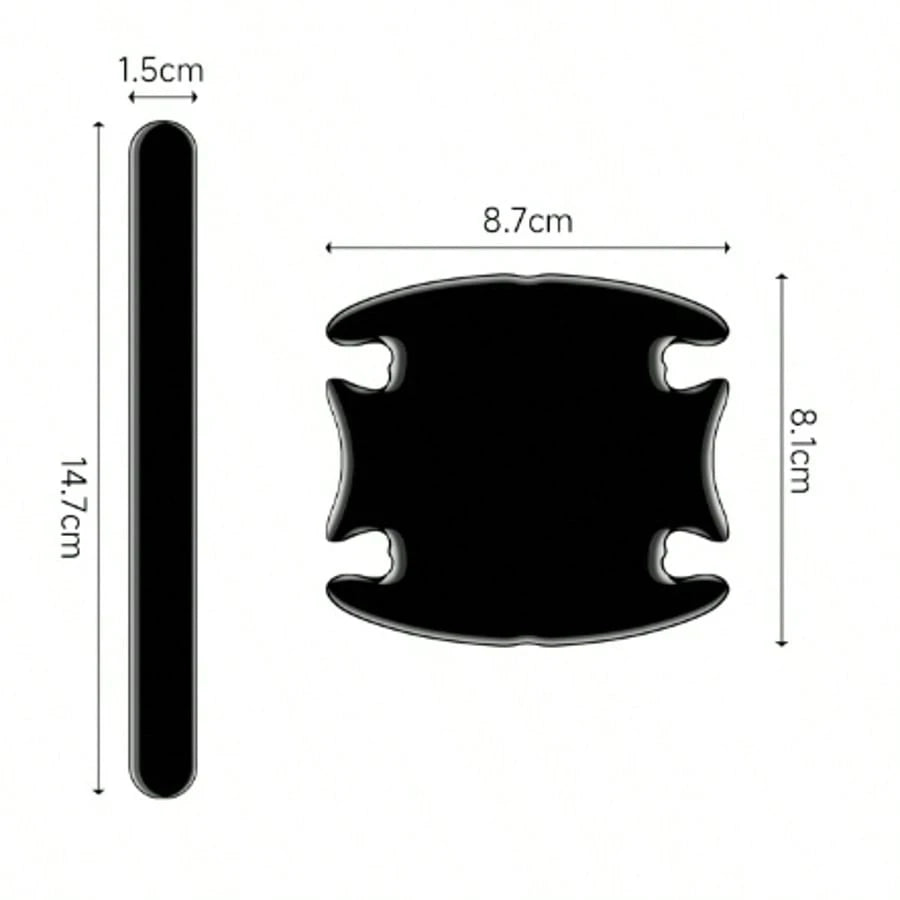 8pcs Epoxy Carbon Fiber Door Handle Protector Film- Anti-Scratch Film Set, Universal Fit, Suitable For Car Exterior Paint Protection| Car Accessories, Car Exterior Accessories, Car Protection Film