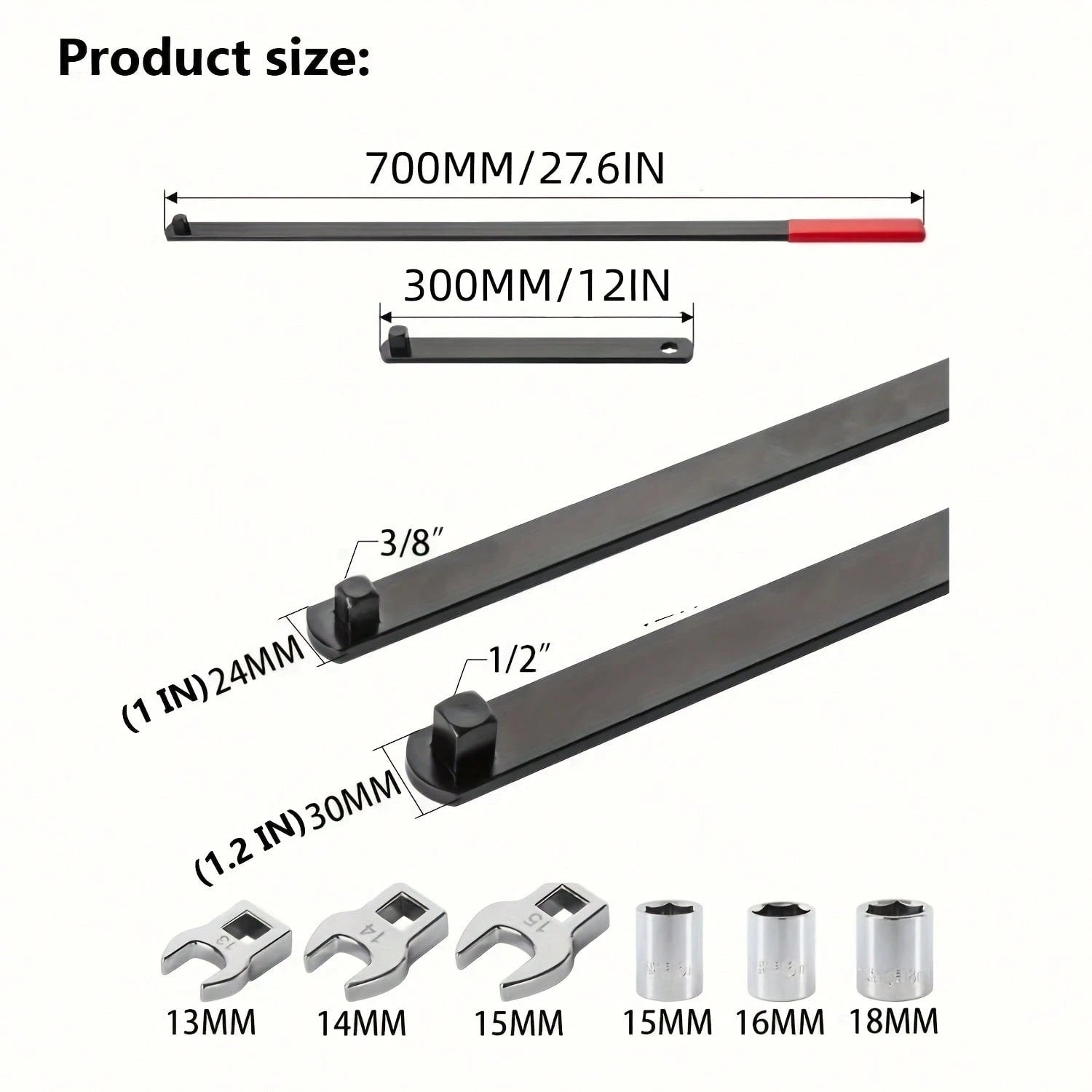 8pcs Professional Automotive Serpentine Belt Tool Set Extension Rod| Inertial Pulley Disassembly Kit, Engine Tension Maintenance Equipment For Automotive Mechanics, Workshop Repair, Car Servicing, Ga