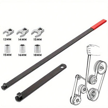8pcs Professional Automotive Serpentine Belt Tool Set Extension Rod| Inertial Pulley Disassembly Kit, Engine Tension Maintenance Equipment For Automotive Mechanics, Workshop Repair, Car Servicing, Ga
