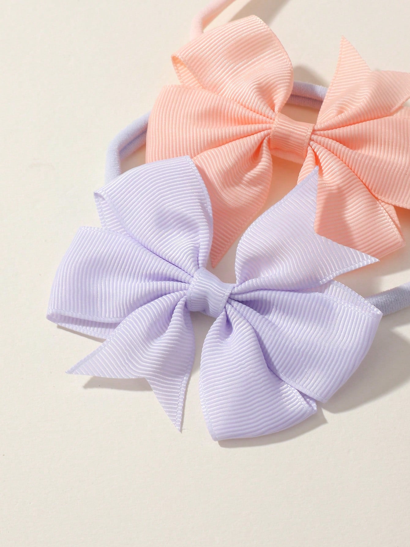 8pcs Solid Color Six-Looped Bowknot Hairbands For Kids Love Valentine