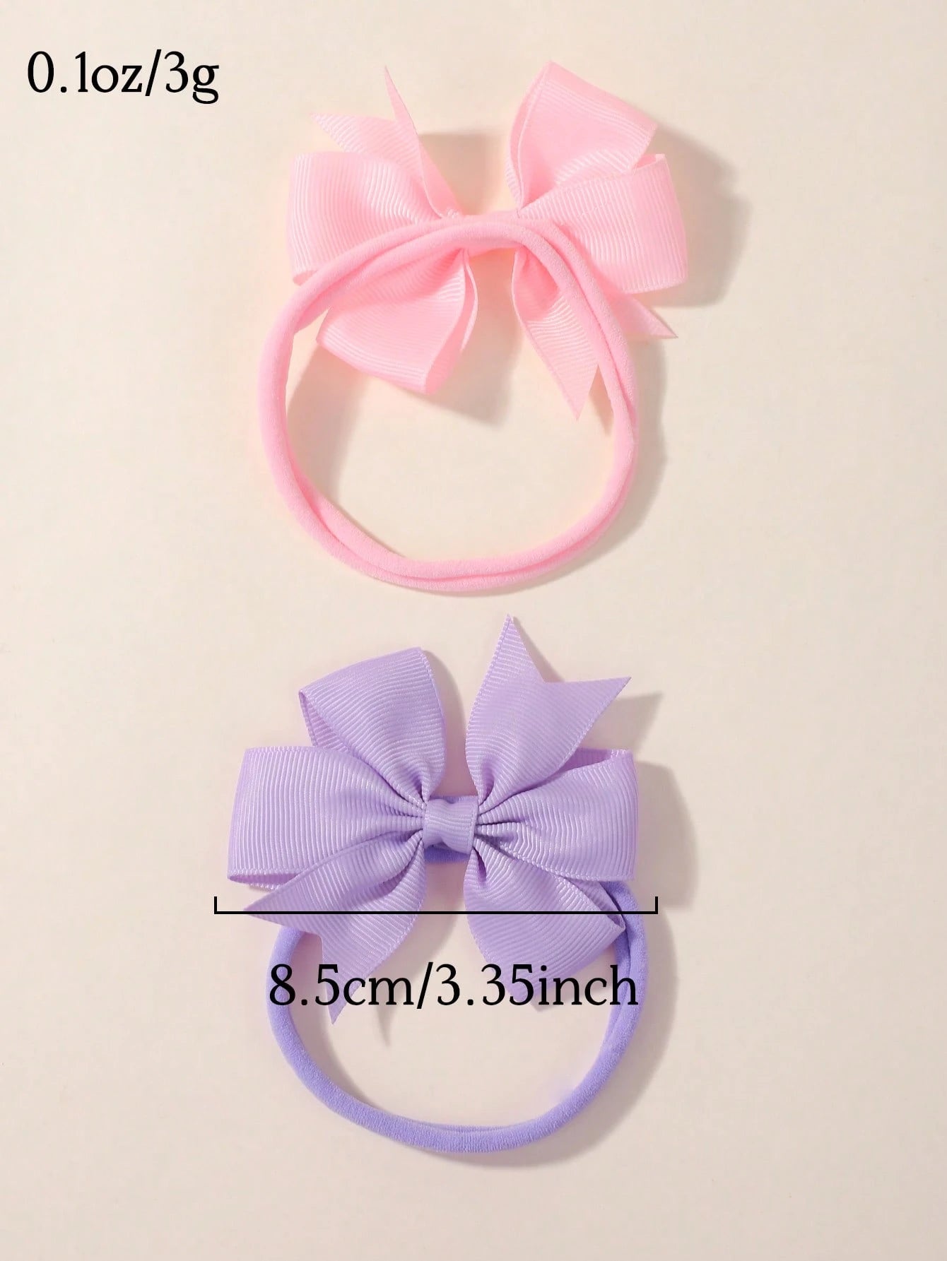 8pcs Solid Color Six-Looped Bowknot Hairbands For Kids Love Valentine