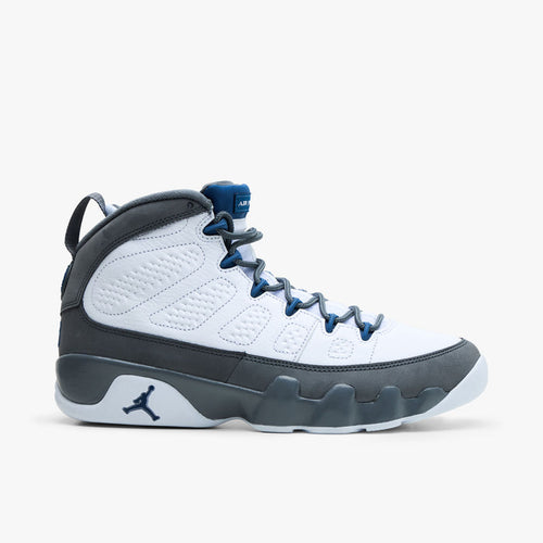 Jordan 9 Retro White / French Blue - Flint Grey