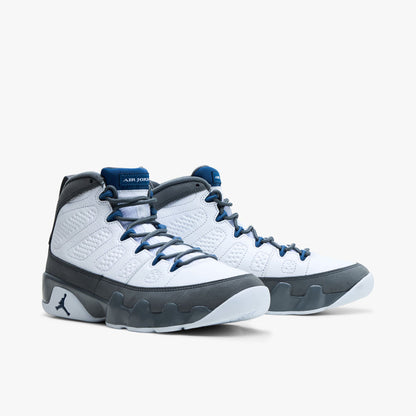 Jordan 9 Retro White / French Blue - Flint Grey