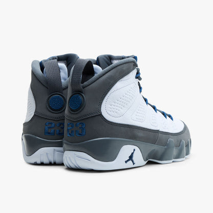 Jordan 9 Retro White / French Blue - Flint Grey