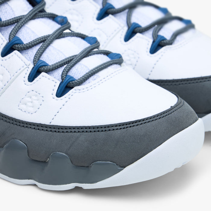 Jordan 9 Retro White / French Blue - Flint Grey