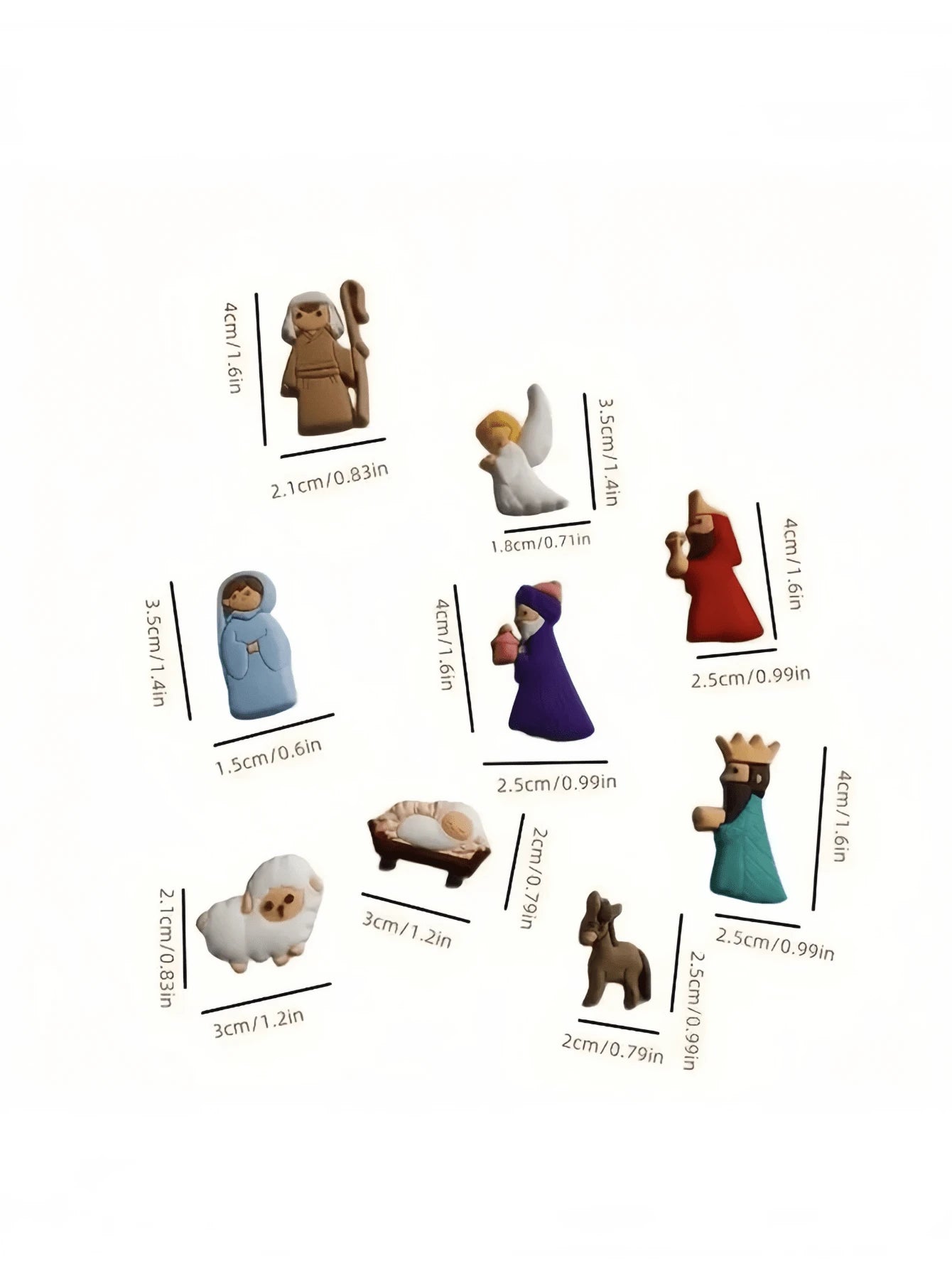 9pcs King Angel Refrigerator Magnetic Sticker Happy Christmas Statue Magnetic Set: For Kitchen Office Whiteboard Locker And Dishwasher, Kitchen Decoration, Home Decoration, Christmas Gift For Friends,