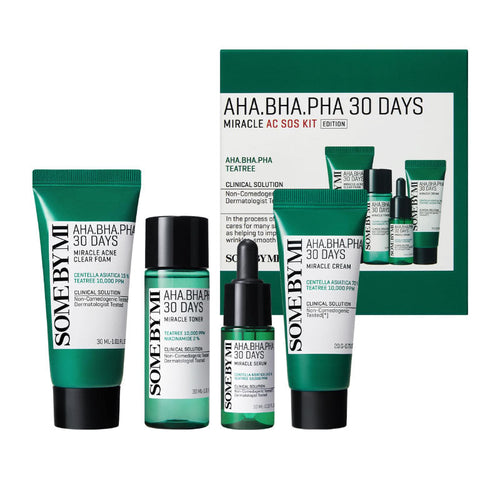 AHA BHA PHA 30 Days Miracle AC SOS Kit (4 Pcs)