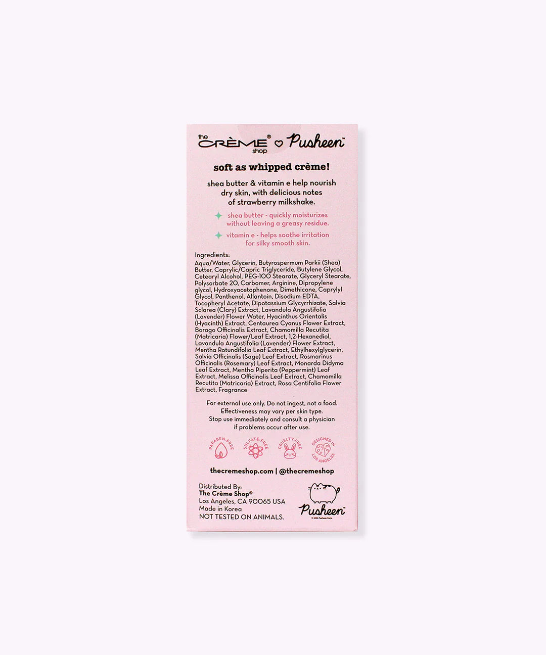 The Crème Shop x Pusheen Strawberry Milkshake Hand Crème