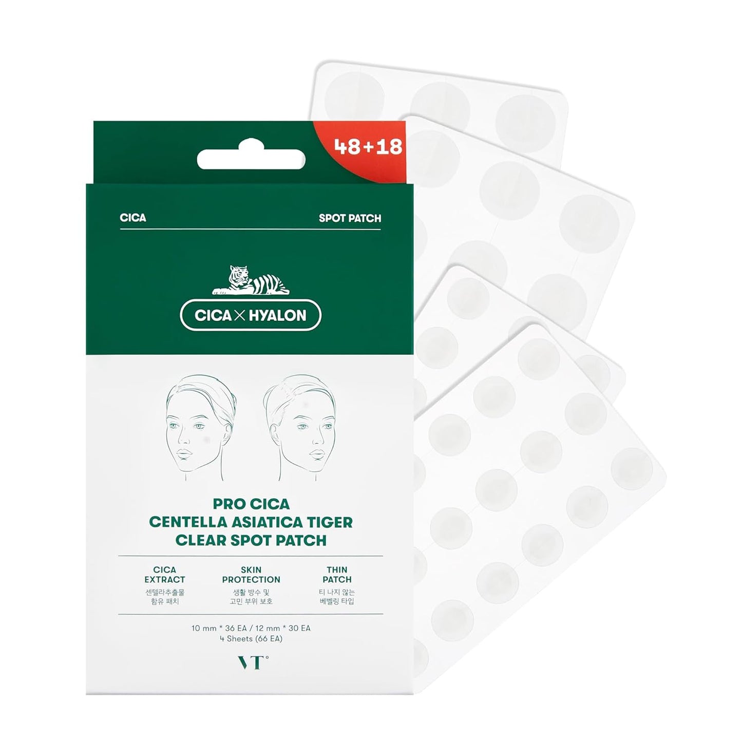 VT Cosmetics CicaxHyalon Pro Cica Centella Asiatica Tiger Clear Spot Patch