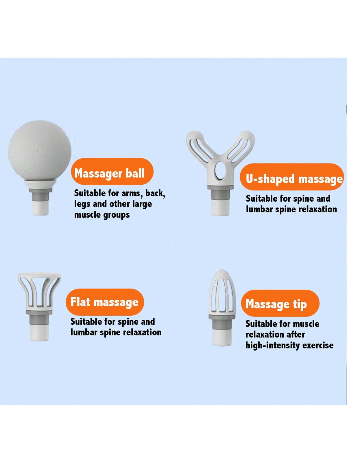 A Portable Electric Fascia Massage Gun, 4 Replaceable Massage Heads, 6-Speed Mode Adjustment, Deep Tissue Impact Muscles, Relieve Muscle Tension, For Body, Back And Neck Massage