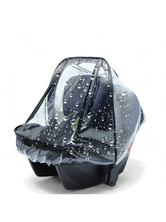 A Transparent Rain Cover For Baby Carrier, Stroller And Car Seat
