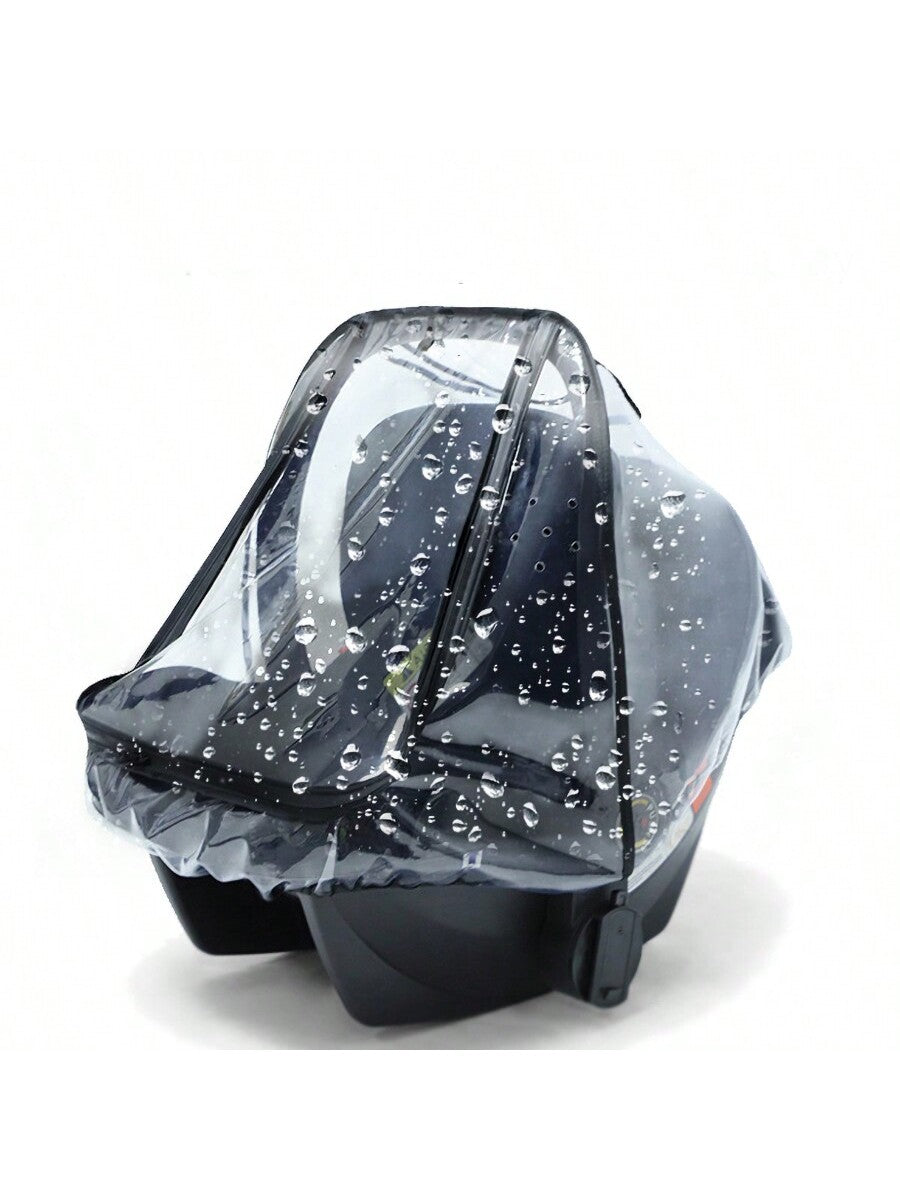 A Transparent Rain Cover For Baby Carrier, Stroller And Car Seat