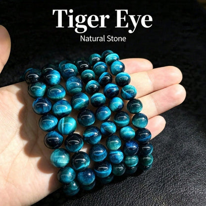AA Natural Stone Blue Tiger Eye Unique Flash High Quality Loose Spacer Beads For Jewelry Making DIY Bracelets Necklace Accessories For Men Gifts