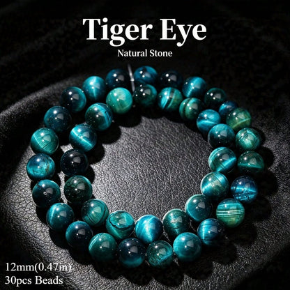 AA Natural Stone Blue Tiger Eye Unique Flash High Quality Loose Spacer Beads For Jewelry Making DIY Bracelets Necklace Accessories For Men Gifts