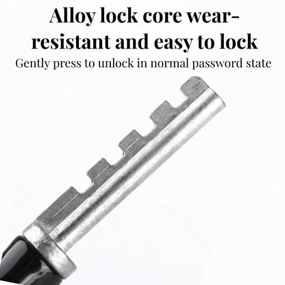 AD Black Steel Cable Combination Lock- Anti-Theft Password Lock For Bicycle Mountain Bike Motorcycle Helmet Luggage