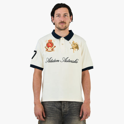 Adidem Asterisks Pique Polo / White