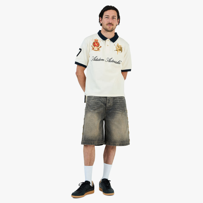 Adidem Asterisks Pique Polo / White