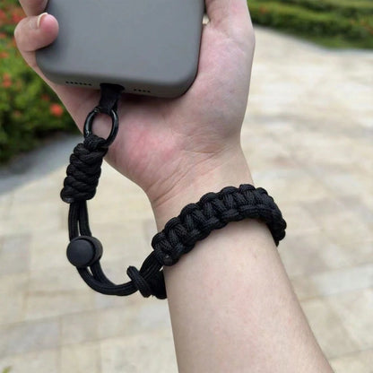 Adjustable Phone Lanyard Braided Keychain Wristband Short Wrist Strap Phone Case Pendant Charm Bracelet Simple Thickened Dopamine Color Block CCD Keychain Camera Strap Phone Anti-Lost Strap For Women