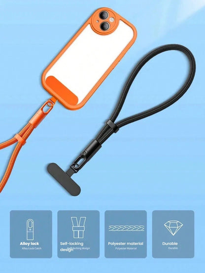 Adjustable Phone Lanyard Strap With Clip, Wrist Band Anti-Lost Phone Cord, Sturdy Travel Outdoor Anti-Theft Phone Leash, New Short Self-Lock Anti-Fall Hanging Rope