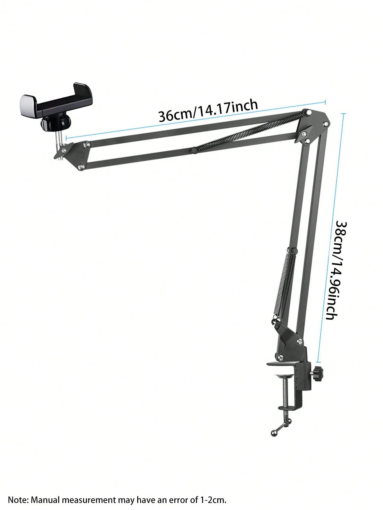 Adjustable Slouchy Arm Phone Holder, Foldable Metal Clamp Mount For Smartphone & Tablet, Bedside/Desk Stand Compatible With IPhone, Android Phone, Gift For Birthday, Family, Friends For Office, Dorm A