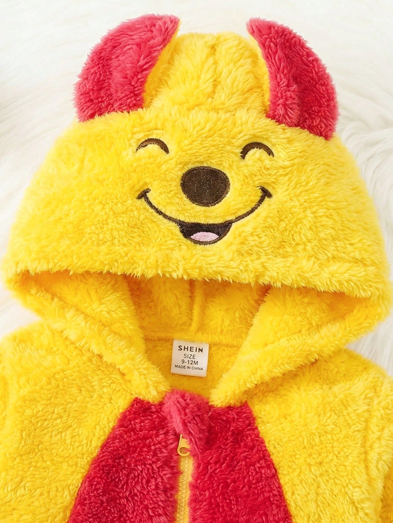 Adorable Baby Boys Hooded Long Sleeve Winter Sweatshirt Jumpsuit, Multicolor Colorblock Polyester One-Piece With Zipper And Regular Sleeve