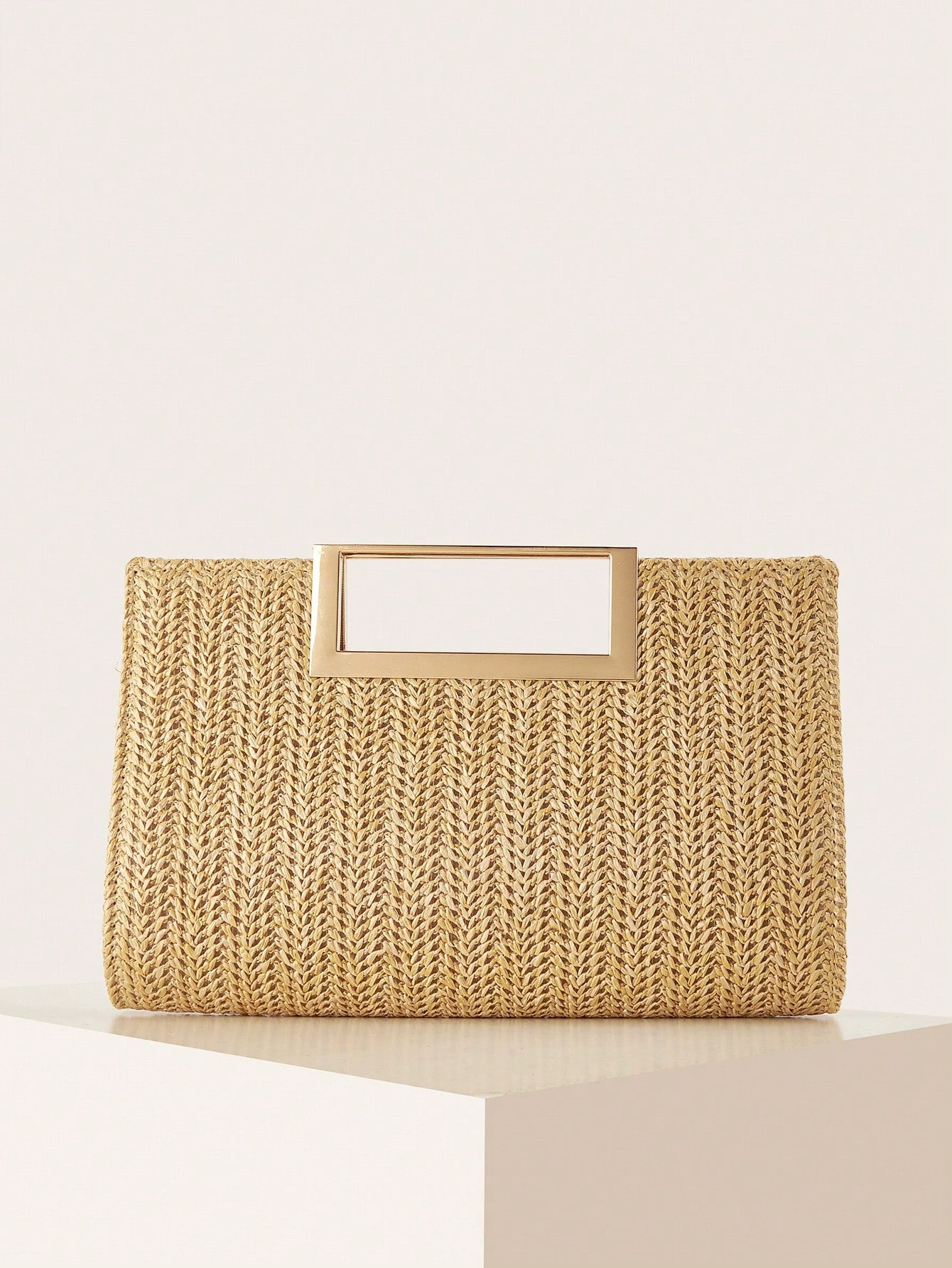 AIBBYDAR Women's Handbag Khaki Fashion Woven Handbag, Holiday, Beach, Versatile Women's Crossbody Bag, Casual, Minimalist, Beach, Vacation Essential