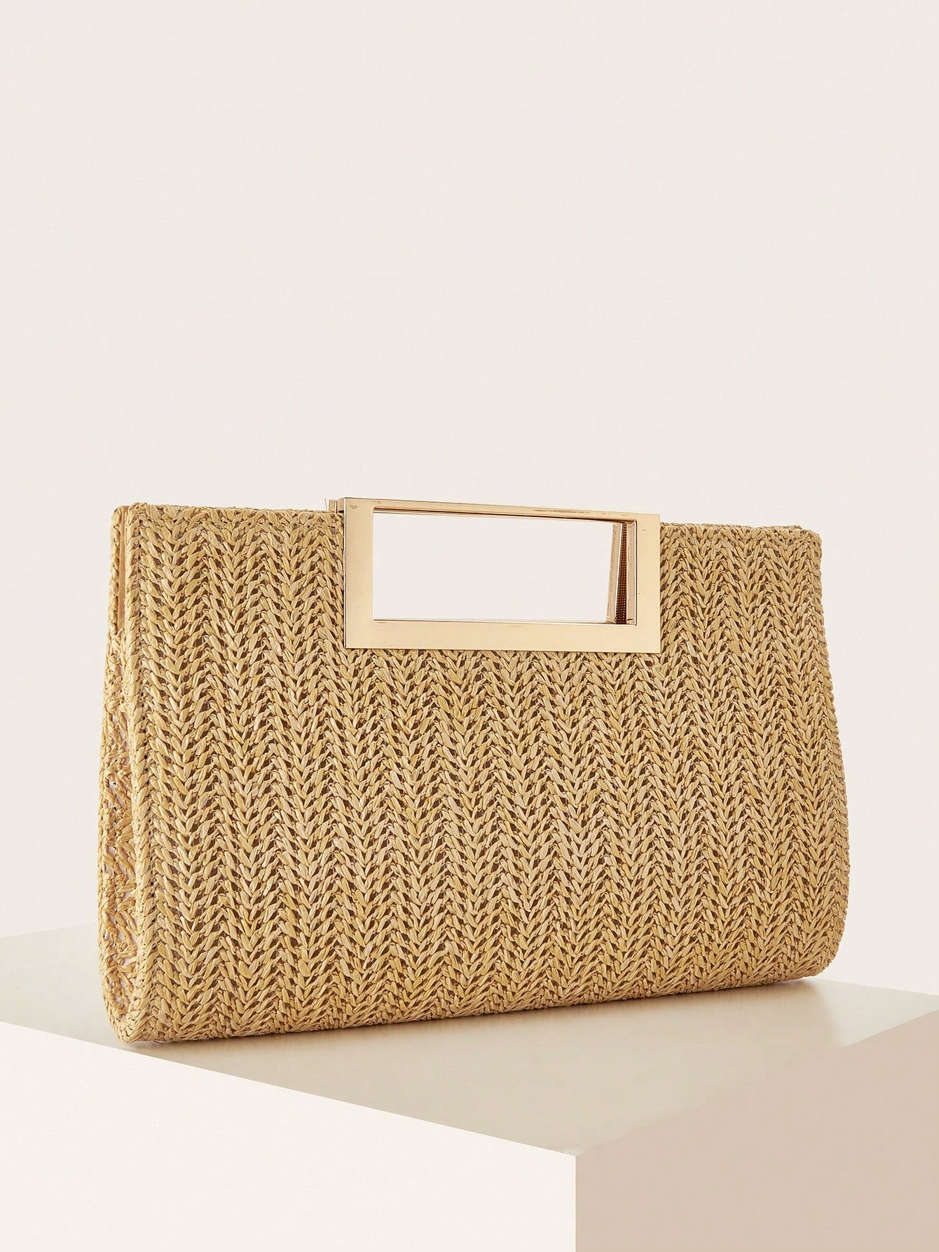 AIBBYDAR Women's Handbag Khaki Fashion Woven Handbag, Holiday, Beach, Versatile Women's Crossbody Bag, Casual, Minimalist, Beach, Vacation Essential