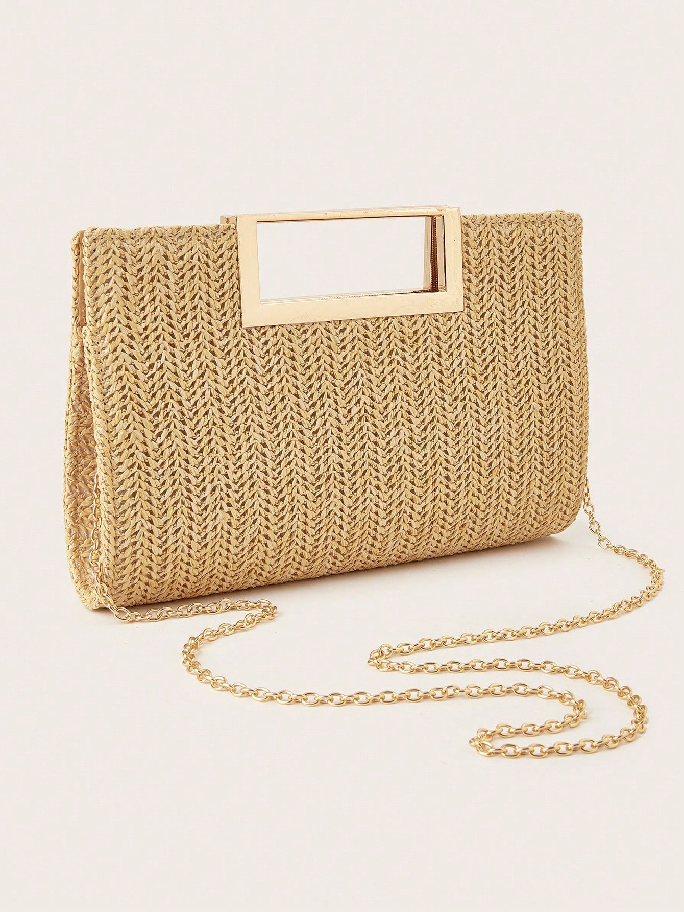 AIBBYDAR Women's Handbag Khaki Fashion Woven Handbag, Holiday, Beach, Versatile Women's Crossbody Bag, Casual, Minimalist, Beach, Vacation Essential