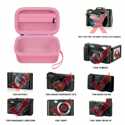 ALKOO Digital Camera Bag Suitable For 4K Vlog Camera, Portable EVA Storage Bag With Mesh Pocket And Handle, Travel And Daily Carry Camera Case (Case Only)
