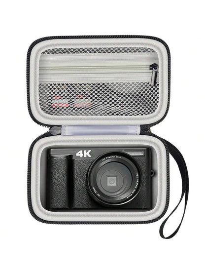 ALKOO Digital Camera Bag Suitable For 4K Vlog Camera, Portable EVA Storage Bag With Mesh Pocket And Handle, Travel And Daily Carry Camera Case (Case Only)