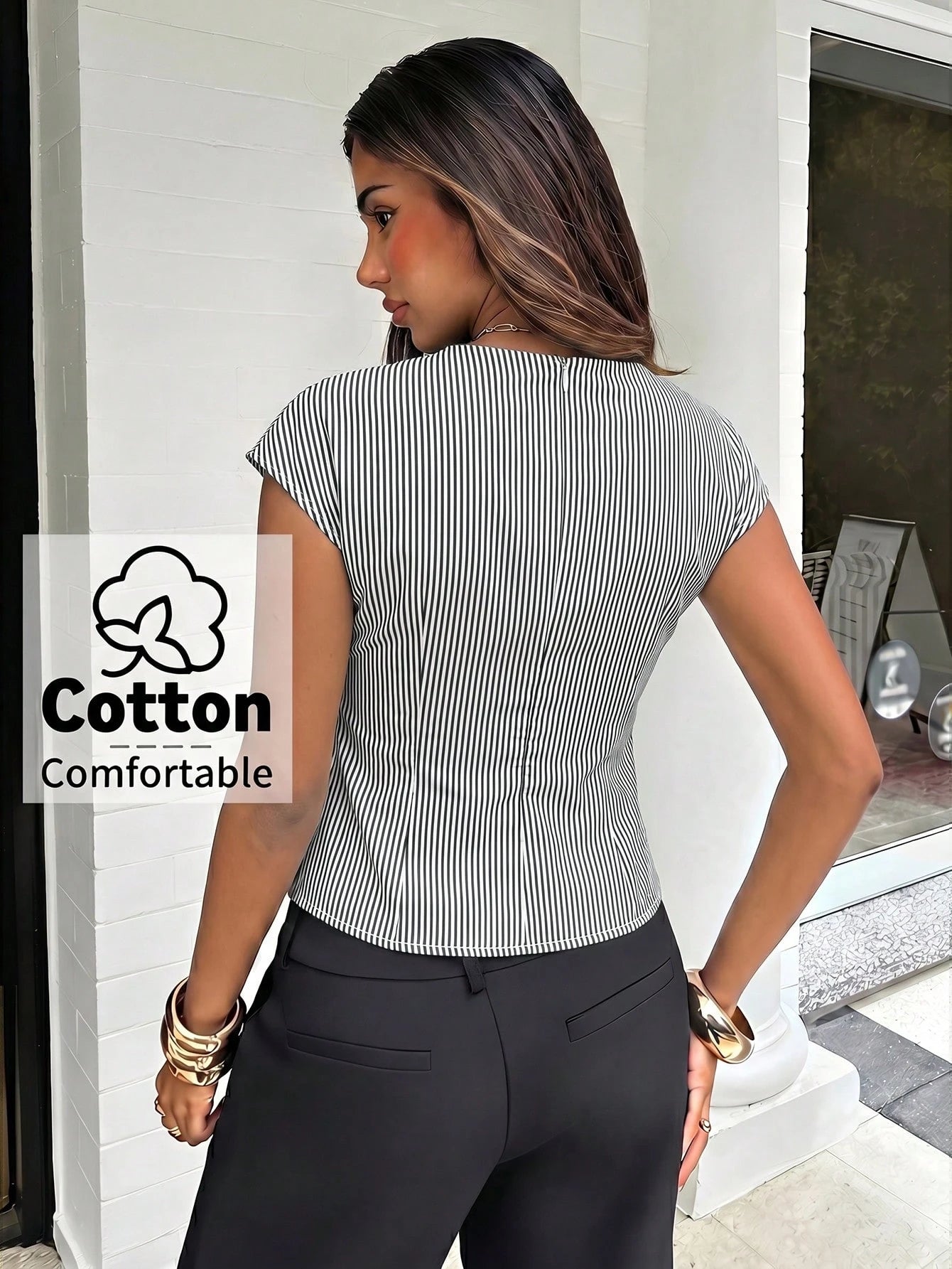 Aloruh Women's Puff Sleeve Pleated Waist Fashionable Blouse Teacher Outfits For Women Teacher Teacher Outfits Casual Women Business Casual Business Casual Women Teacher Shirts Simple And Elegant Slim