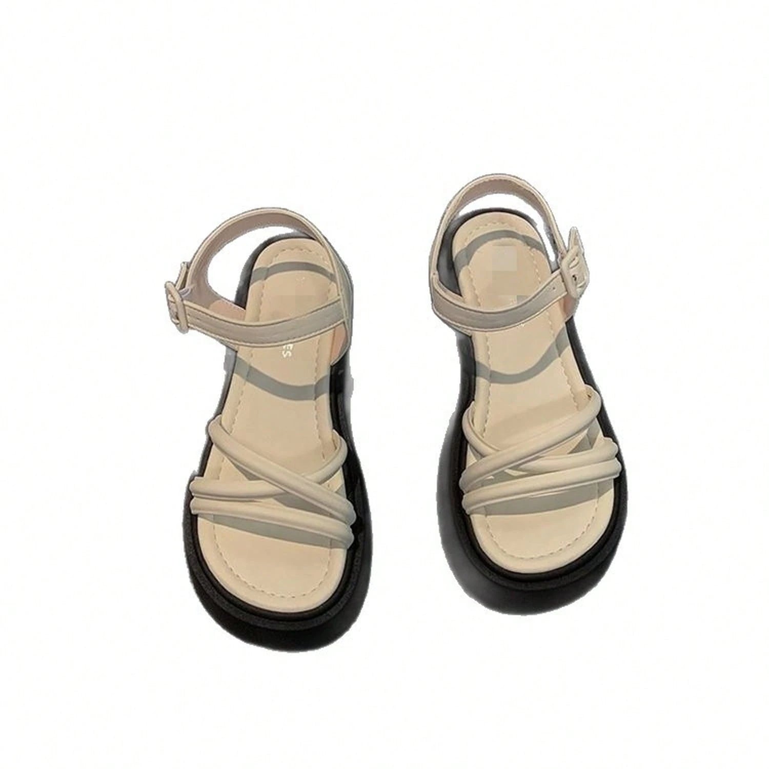American-Style Thick-Soled Height-Increasing Silver Sandals For Women, New Summer Model, Suitable For Pairing With Skirts