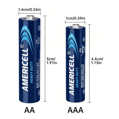 AMERICELL 80 Pcs AA & AAA Combo Pack Batteries, AMERICELL 1.5V Carbon Battery, Suitable For Keyboards, Clocks, Remote Controls, Toys, Flashlights, Razors, Alarm Clocks, Disposable Battery, Non-Recharg