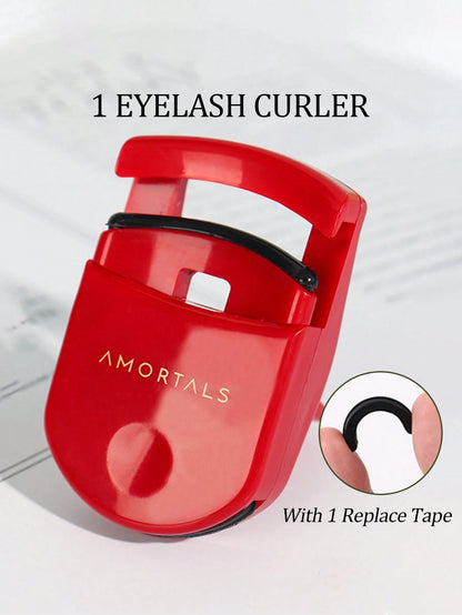 Amortals 1 Curler + 1 Replacement Silicone Pad Mini Eyelash Curler, All-Day Sunflower Lash Lift No Pinch Lightweight Design For Travel,Students & Beginners, Trending Viral Affordable Beauty Tool