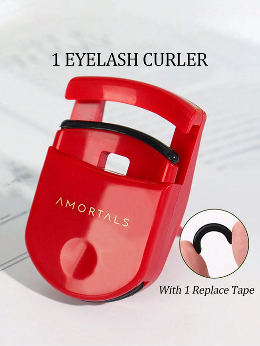 Amortals 1 Curler + 1 Replacement Silicone Pad Mini Eyelash Curler, All-Day Sunflower Lash Lift No Pinch Lightweight Design For Travel,Students & Beginners, Trending Viral Affordable Beauty Tool