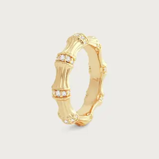 Anabel Aram Bamboo Single Ring Gold